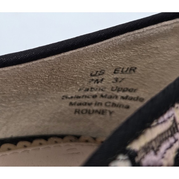 Sam Edelman Flats D'Orsay Rena Slipper Floral Embroidered Fabric WM Sz 7M - Picture 4 of 6